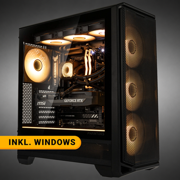 KingForge Gaming-PC Platin, AMD Ryzen 7 7800X3D, RTX 5070 Ti, Phanteks Eclipse G400A – Fertig-PC mit Windows