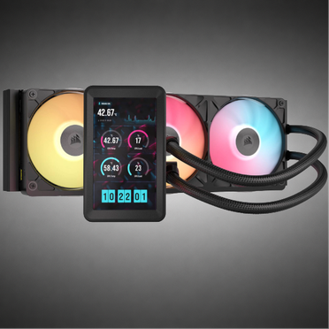 CORSAIR iCUE LINK TITAN 360 RX LCD AiO-Wasserkühlung, 360 mm, RGB - schwarz