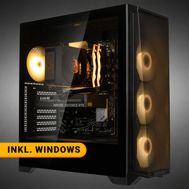 KingForge Gaming-PC Bronze, AMD Ryzen 5 7500F, RTX 5060, Phanteks Eclipse G370A – Fertig-PC mit Windows