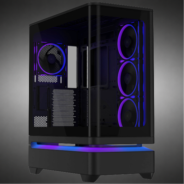 ASUS Prime AP304 ARGB PC-Gehäuse, Midi-Tower, ATX, ARGB, Tempered Glass - schwarz