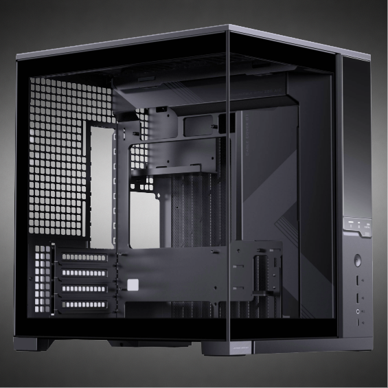 Jonsbo D34 PC-Gehäuse, Mini-Tower mATX, Display - schwarz