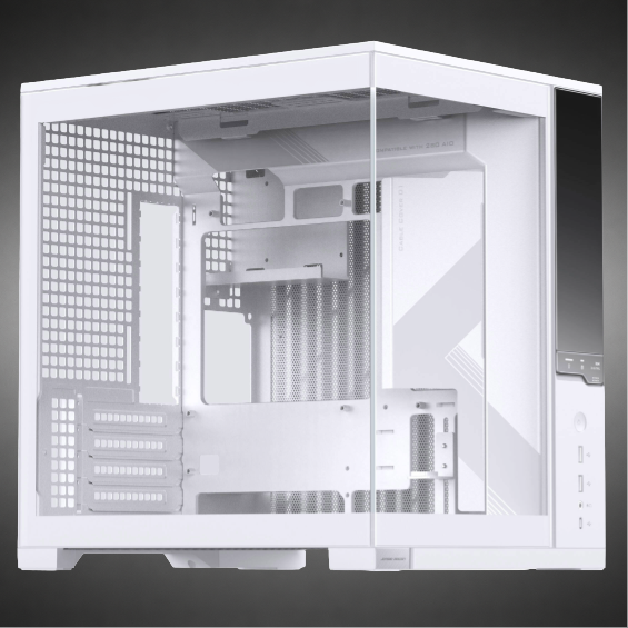 Jonsbo D34 PC-Gehäuse, Mini-Tower mATX, Display - weiß